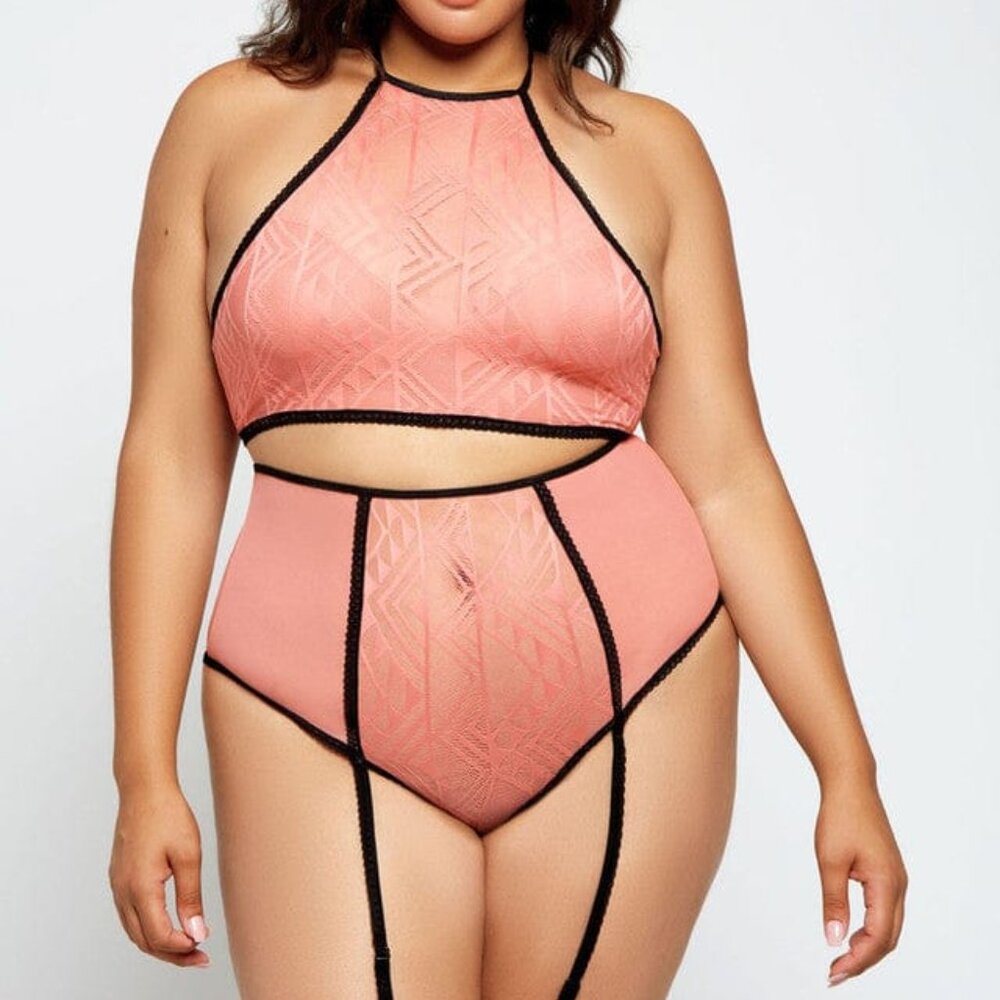 Plus Size Euphemia Bra Set- Peach